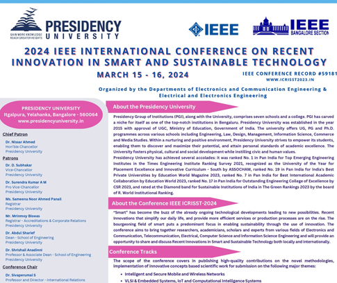 IEEE ICRISST 2024 on 15 and 16th March 2024