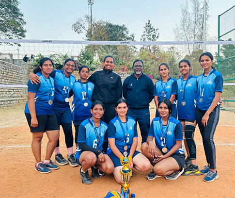 Women’s volleyball team wins the runner-up position in the Devadan Cup