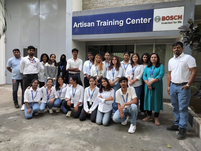 Space Design students attend the Model Making Workshop at the Bosch Artisan Training Center