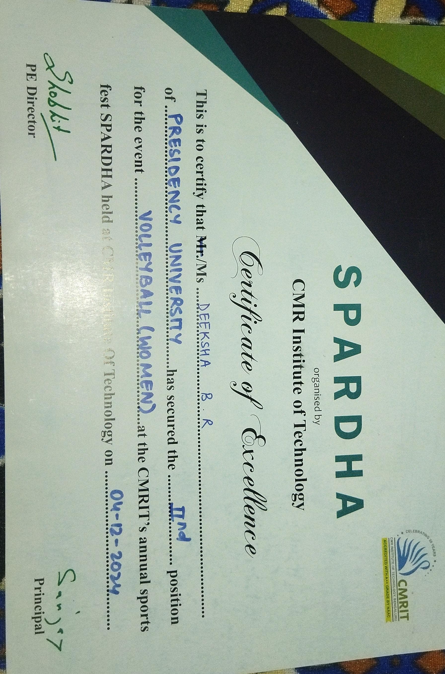 ACADEMIC ACHIEVEMENTS