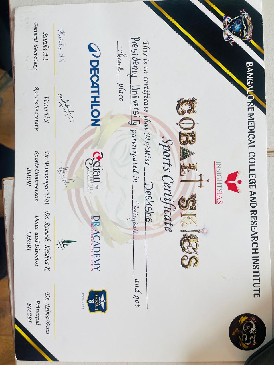 ACADEMIC ACHIEVEMENTS