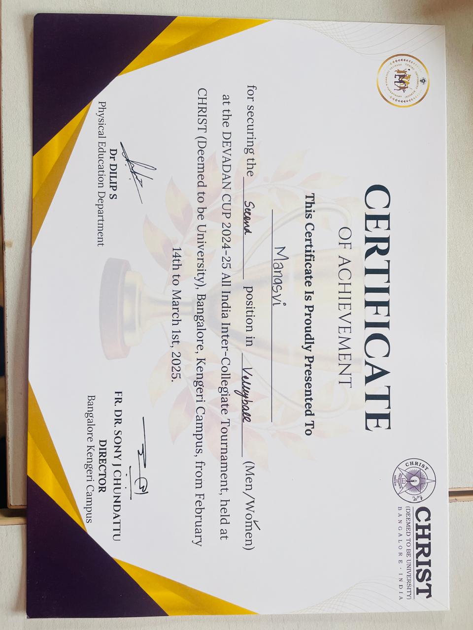 ACADEMIC ACHIEVEMENTS