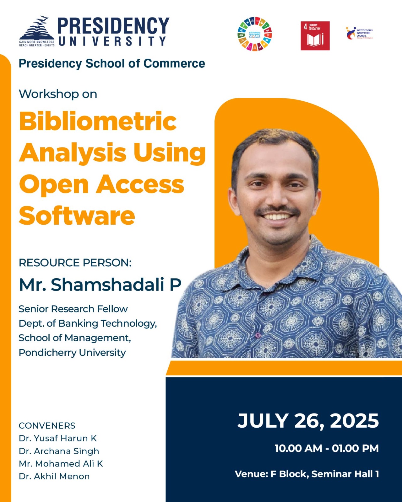 Workshop on Bibliometric Analysis Using Open Access Software