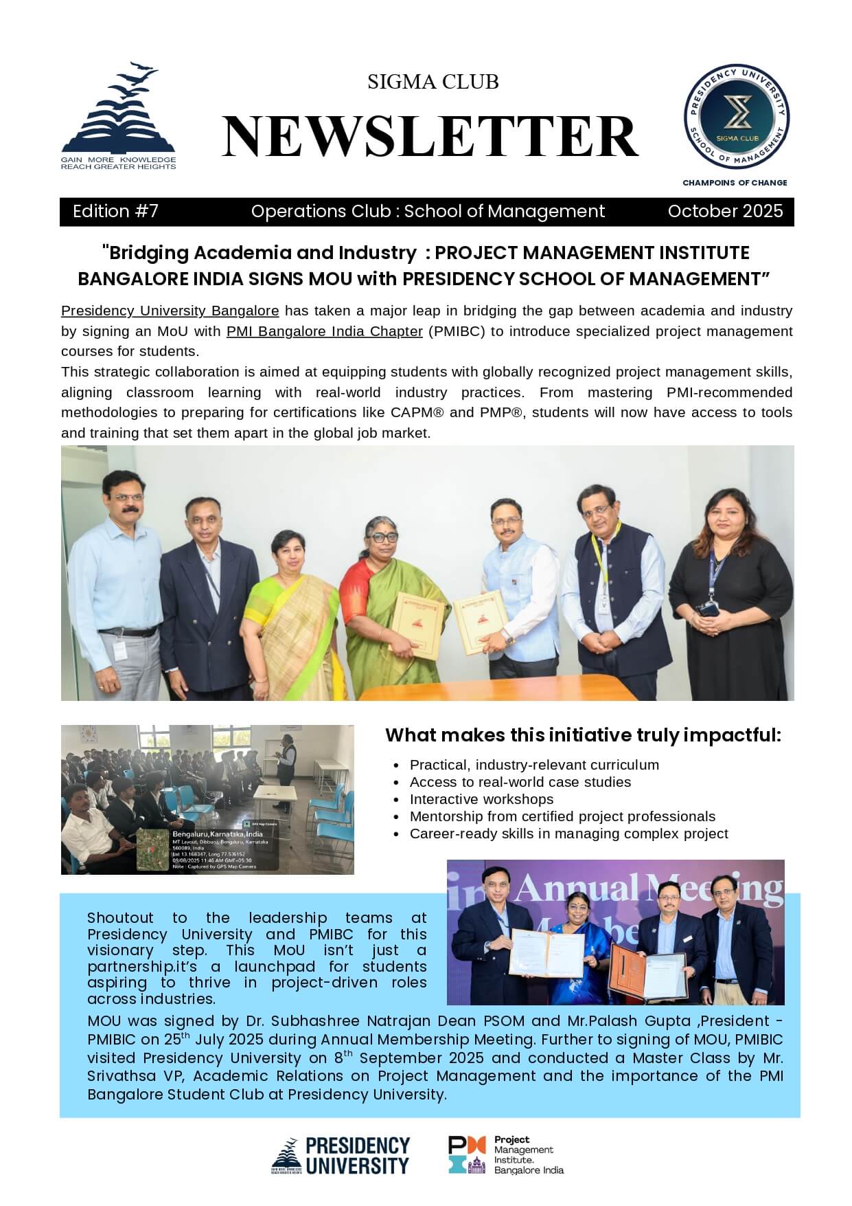 SIGMA CLUB New Letter Release -Edition #7 October 2025