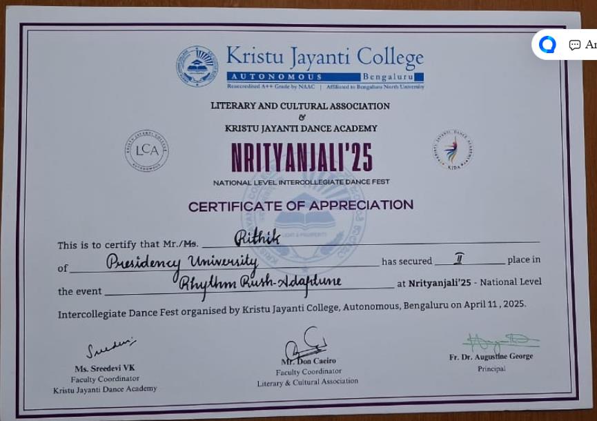 ACADEMIC ACHIEVEMENTS