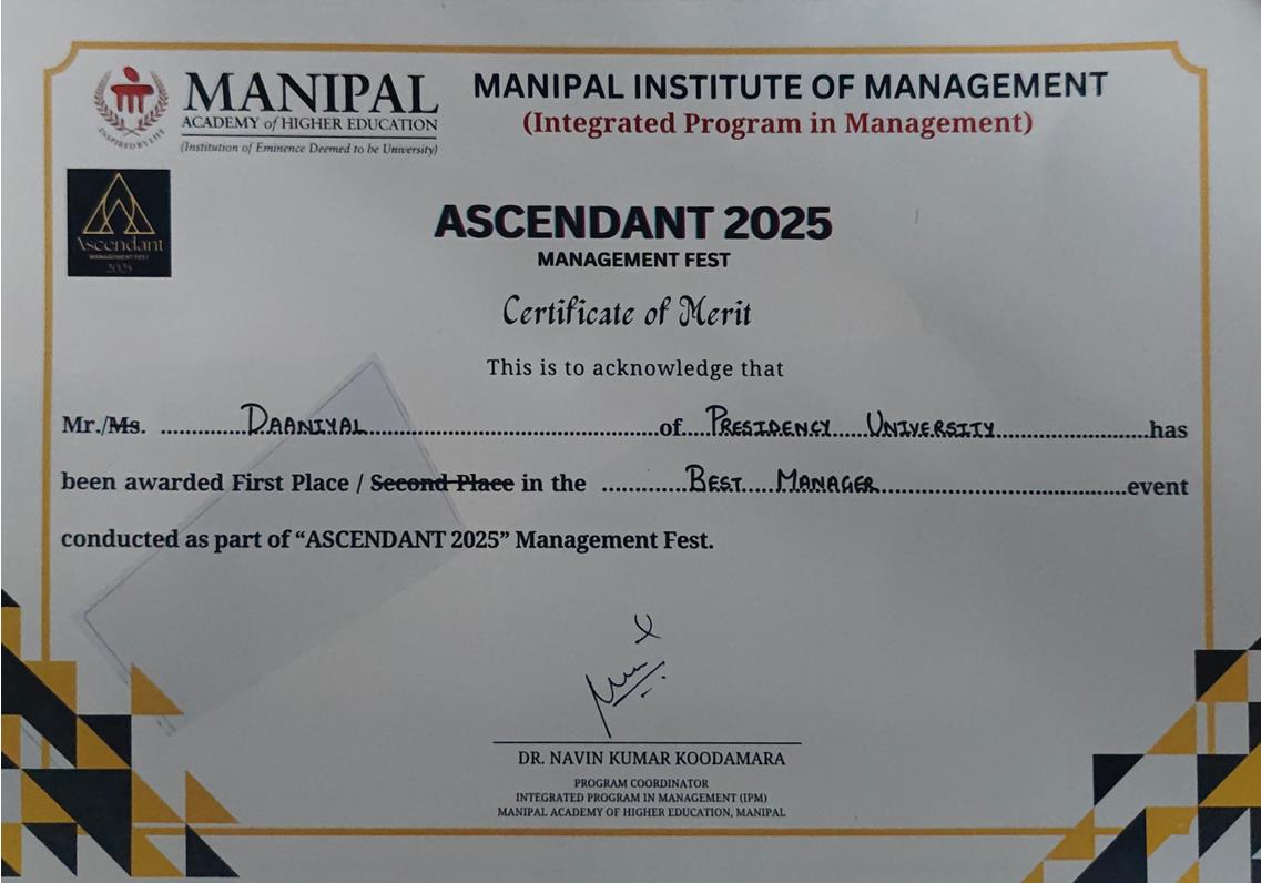 ACADEMIC ACHIEVEMENTS