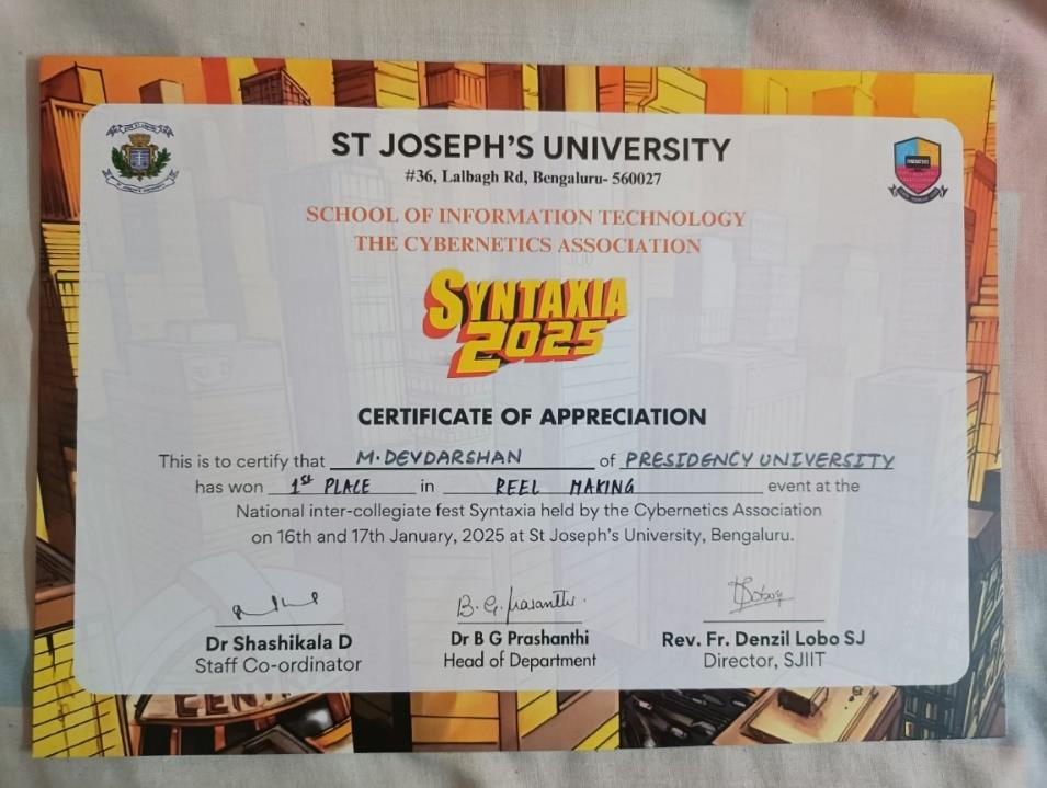 ACADEMIC ACHIEVEMENTS