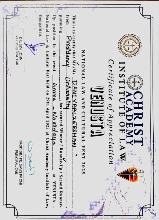 ACADEMIC ACHIEVEMENTS