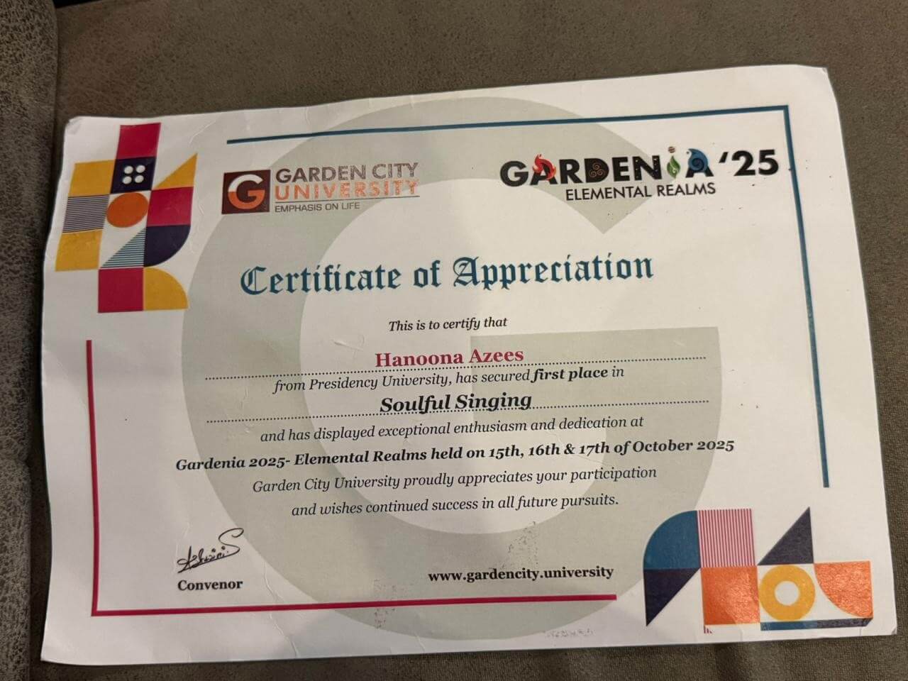 ACADEMIC ACHIEVEMENTS