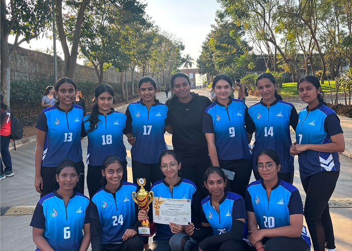 Women’s Throwball Team Secures Runner-Up Position at Inter-College Sports Fest