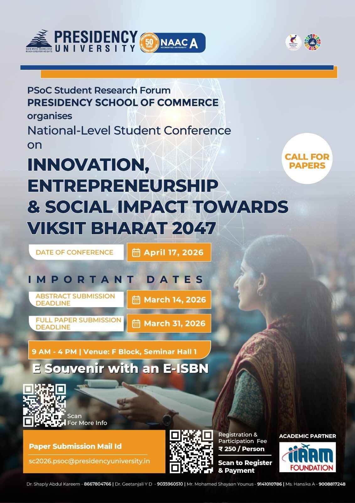 Innovation, Entrepreneurship & Social Impact Towards Viksit Bharat 2047