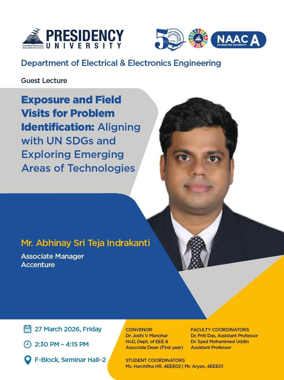 EEE Guest Lecture on Exposure and Field Visits