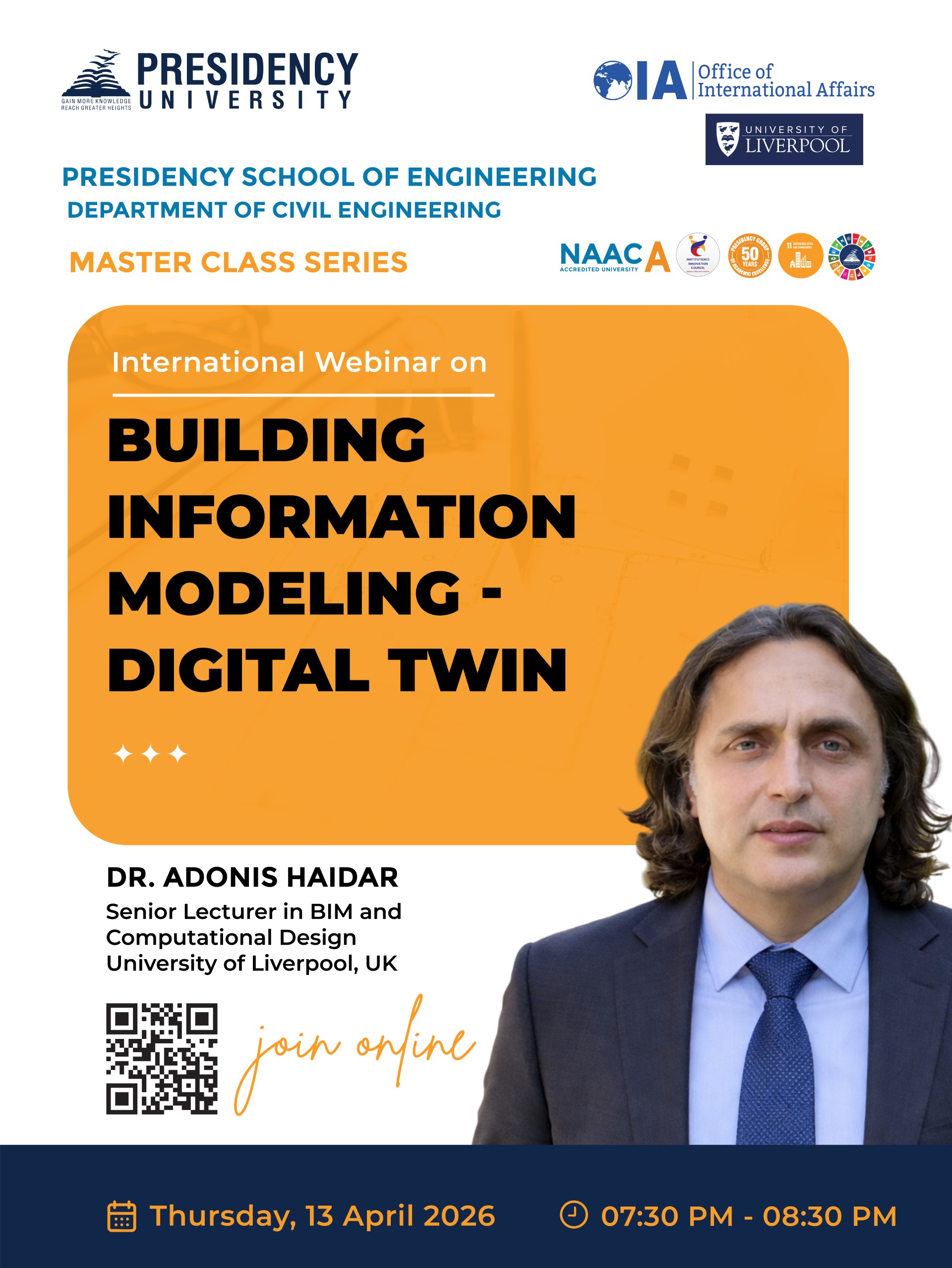 Dept of Civil Engg. Hosts International Webinar on BIM and Digital Twin