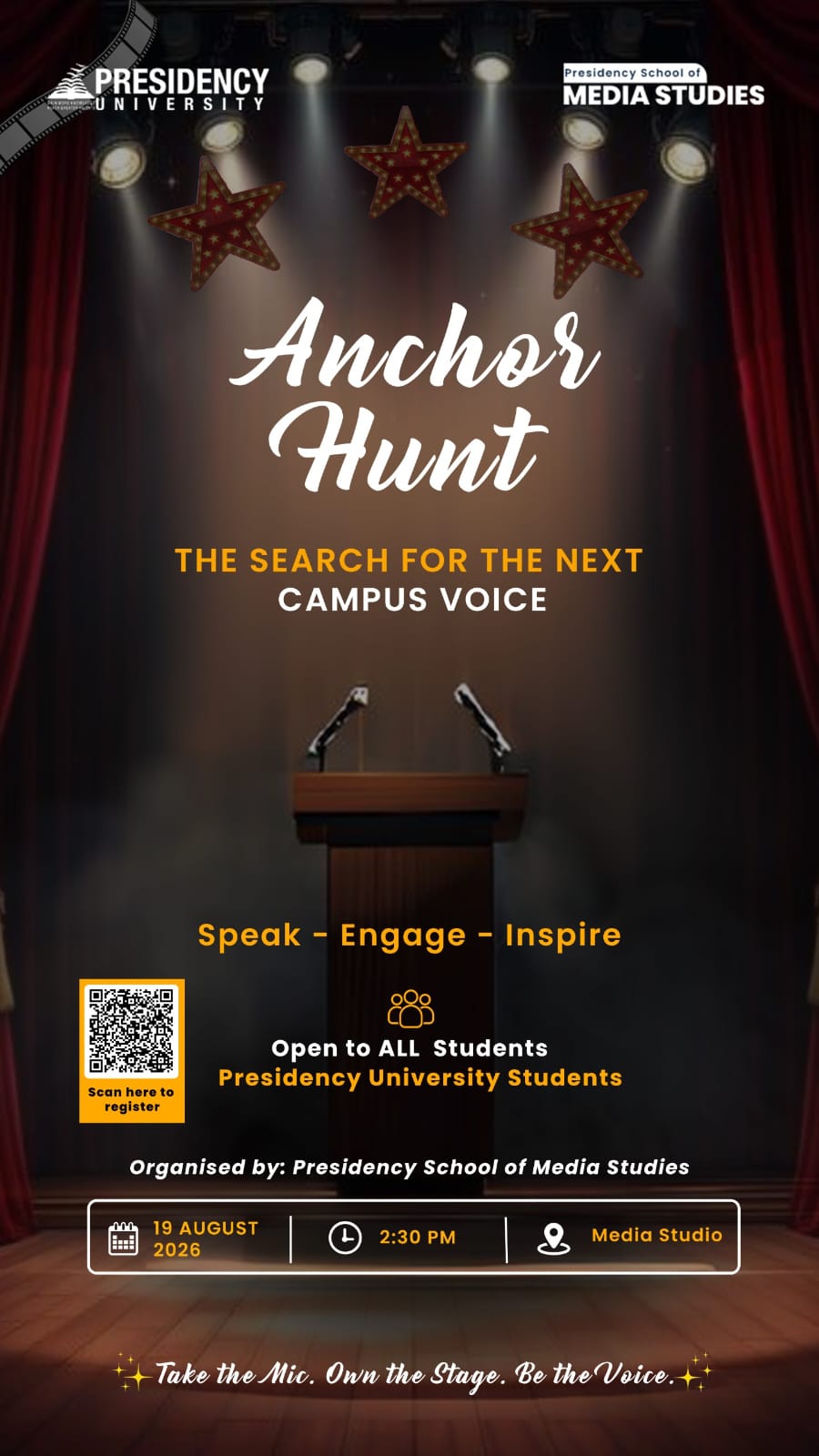 SOMS Anchor Hunt 2026 - The Search for the Next Campus Voice