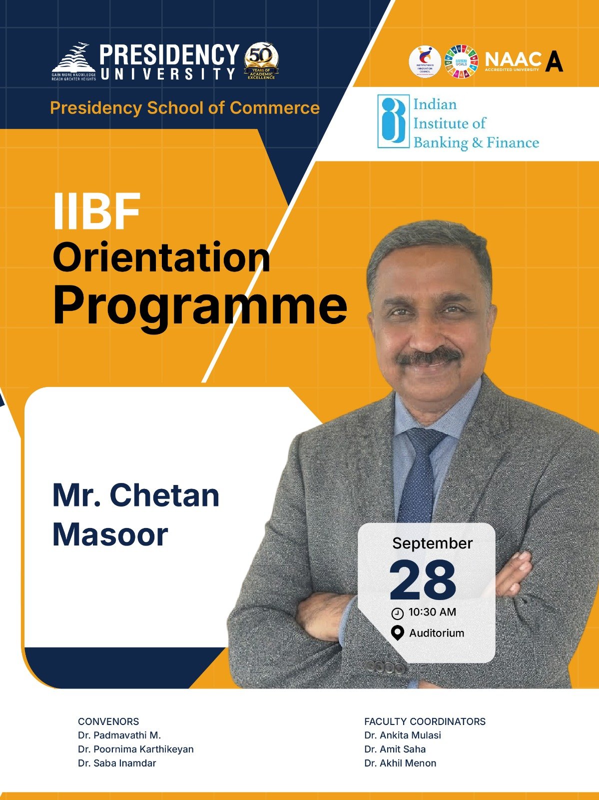 SOC Orientation Session on IIBF and Career Opportunities in Banking and Finance