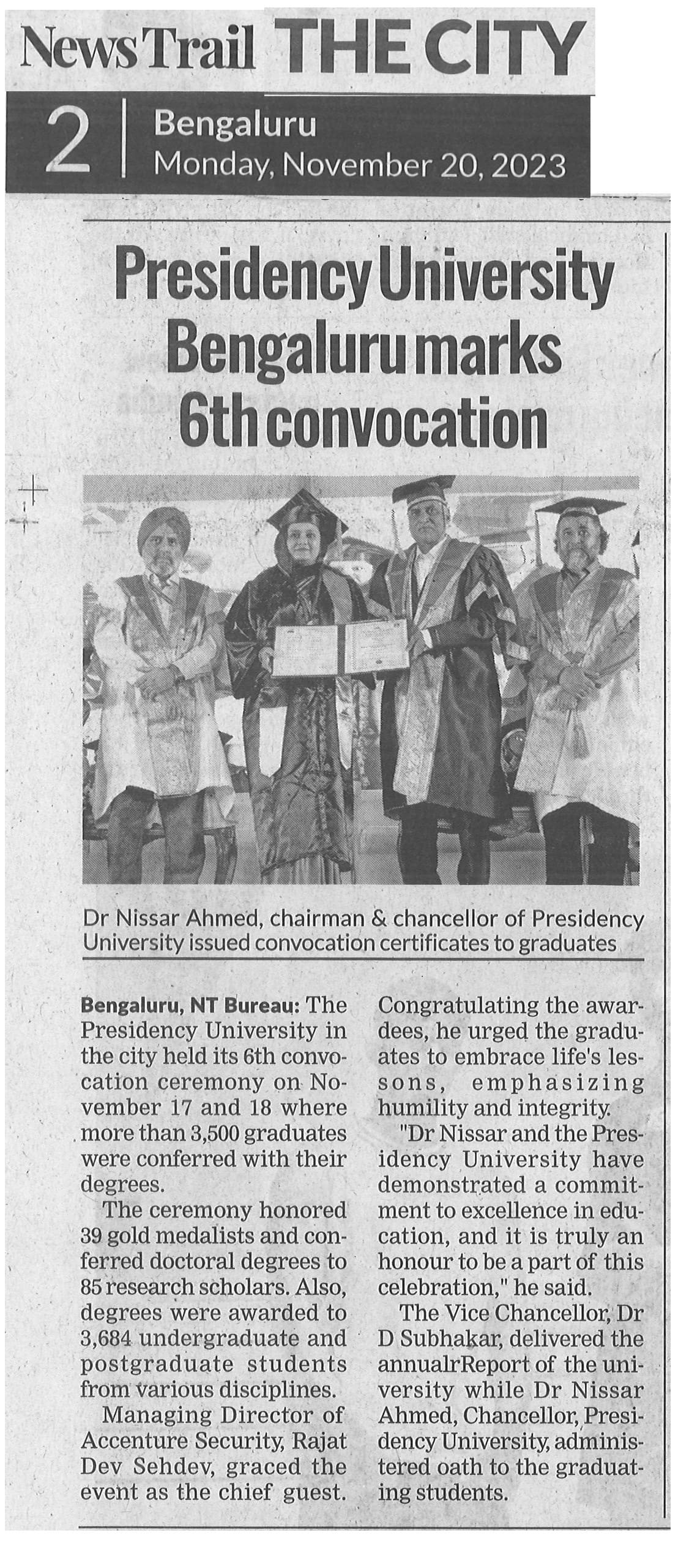 ACADEMIC ACHIEVEMENTS