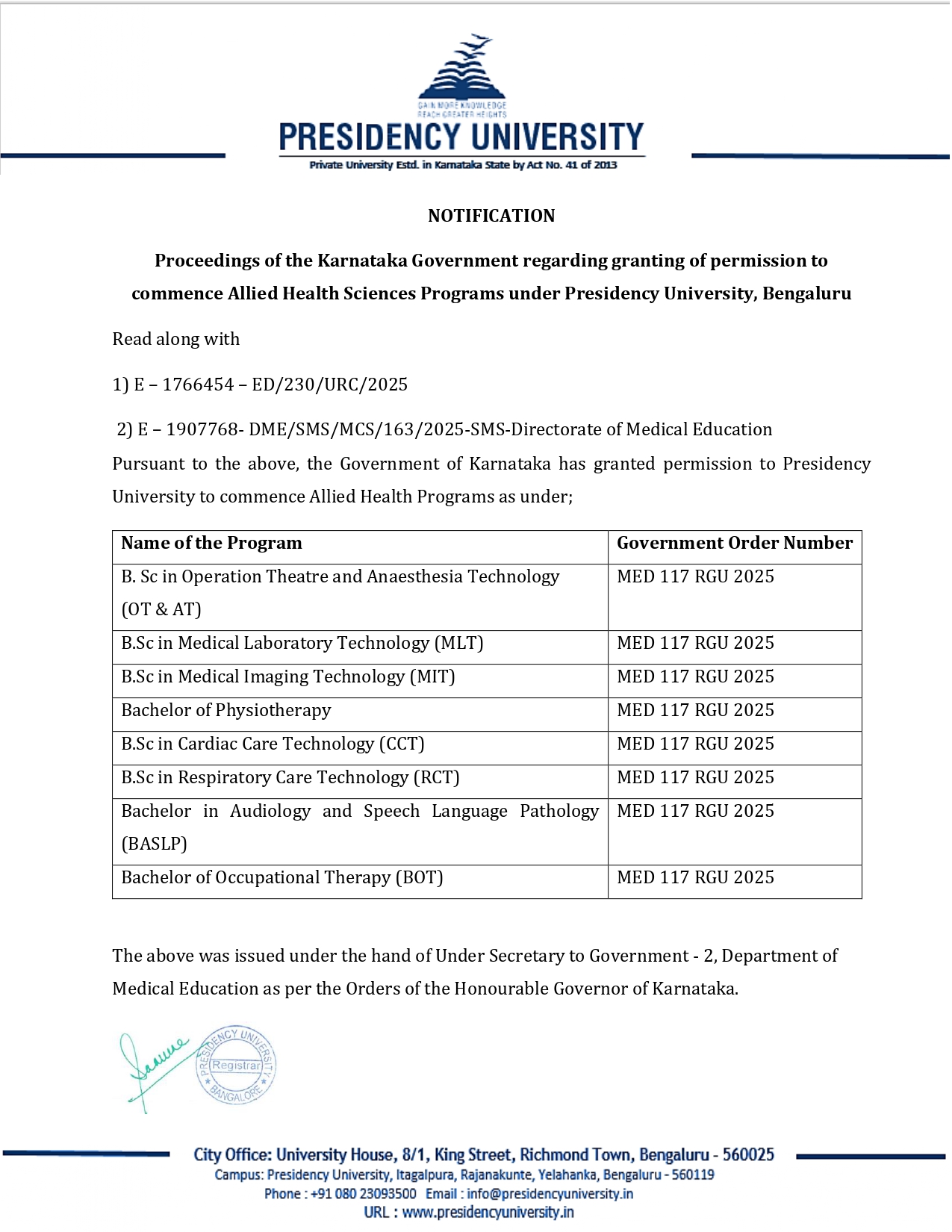 Approval Letter