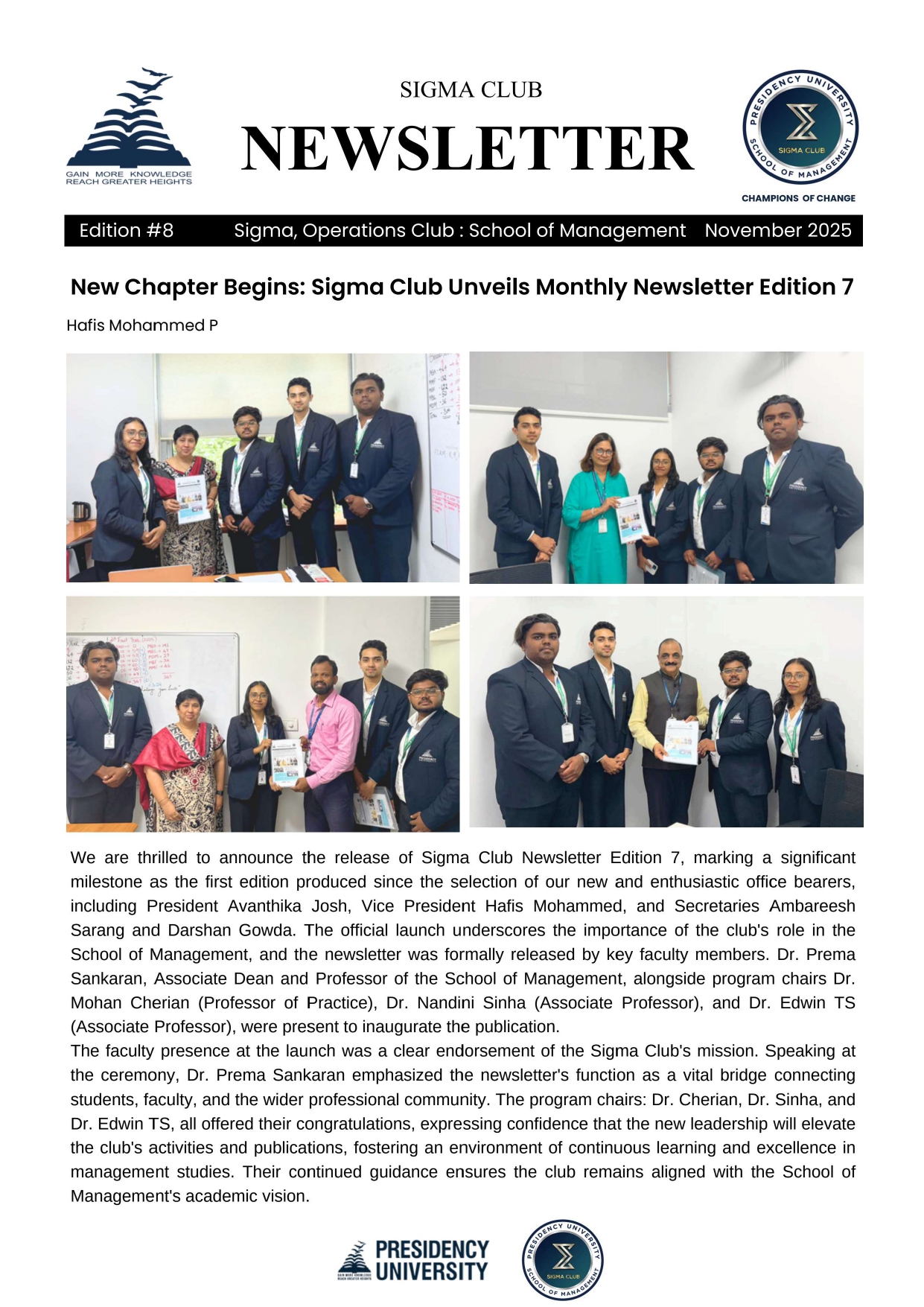 SIGMA Newsletter