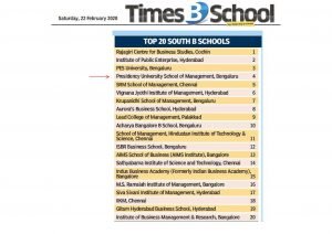 top 20 south B school
