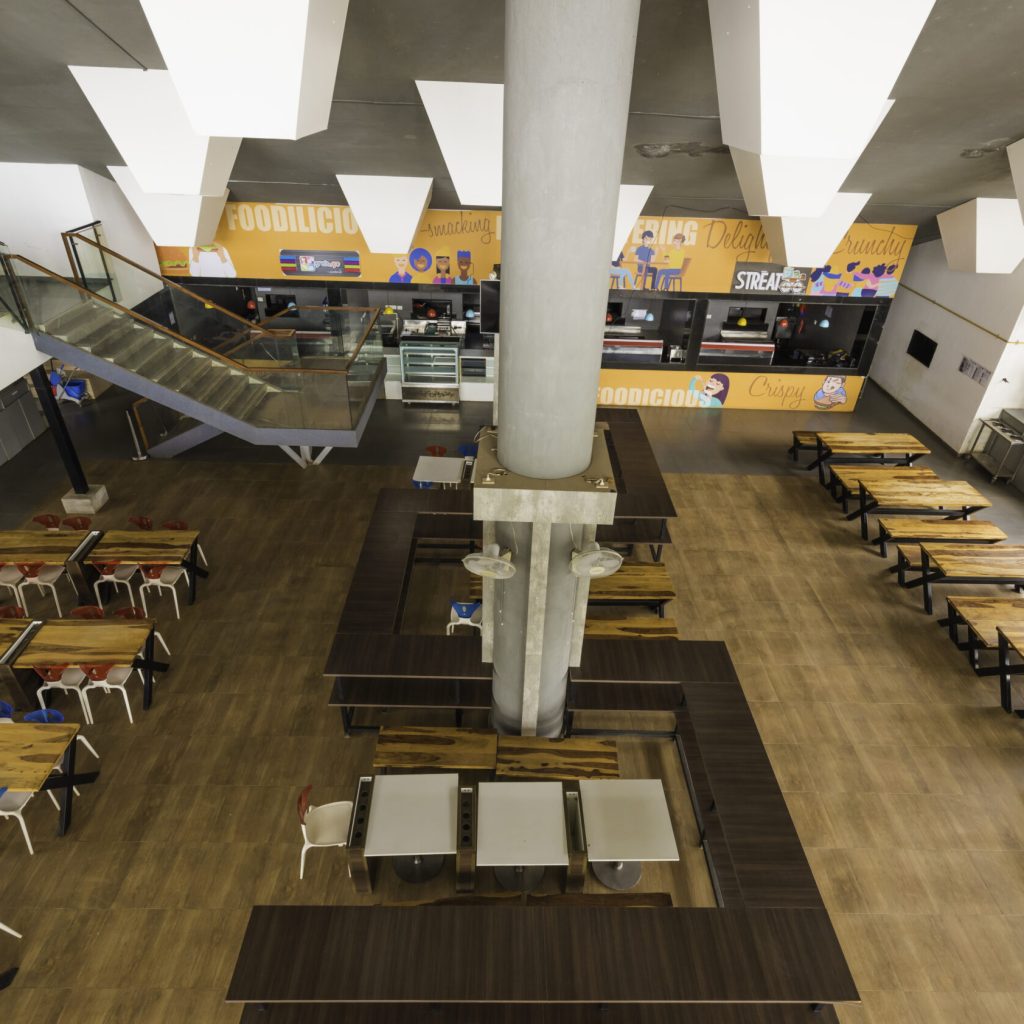 top view of the cafeteria